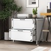 Rbied Wood File Cabinet Storage Cabinet with Lock and 2 Drawers for Home Office Bedroom - 2 of 4