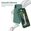 BONGEEK Compatible with iPhone X Case,Ultra Slim Fit iPhone Xs Case Liquid Silicone Full Body Protection Anti-Scratch Shockproof Bumper, (Pine Green) - 3 of 4