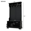 NicBex Shoe Cabinet with 2 Flip Drawers Modern Freestanding Shoe and Clothes Storage Organizer with Metal Hanging Hooks for Living Room - 3 of 4