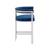 Meridian Furniture,Marcello Navy Velvet Counter Stool, Set of 2 - 4 of 4