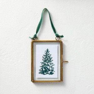 Brass and Glass Portrait Frame Ornament - Hearth & Hand™ with Magnolia - 1 of 3
