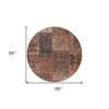 Terra Cotta Copper And Charcoal Patchwork Washable Indoor Outdoor Area Rug - 3 of 4