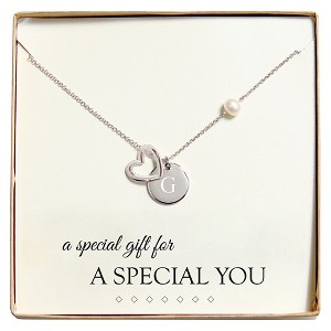 Monogram Special You Open Heart Charm Party Necklace - G, Women