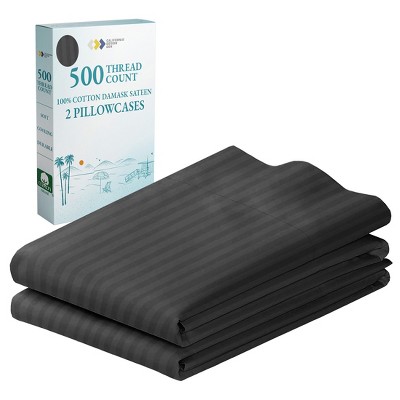 Luxury 500 Thread Count Pillowcase Set - 100% Cotton Sateen, Cool & Breathable by California Design Den