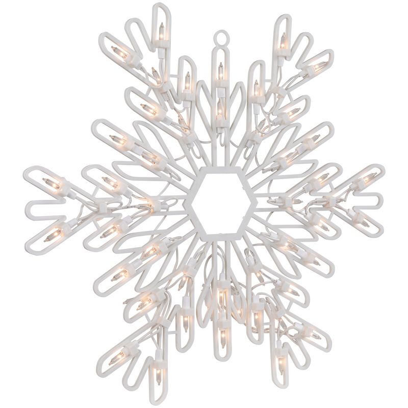 Northlight 15.25" Lighted Snowflake Christmas Window Silhouette Decoration, 4 of 6