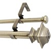 Urbanest Pila Flat Button 1-inch 5-8 inch Double Drapery Curtain Window Rod Set - 4 of 4