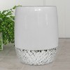 Small Round Plastic Vintage Bathroom Wastebasket - Nu Steel: Resin Construction, 7L Capacity, Solid Pattern - image 2 of 4