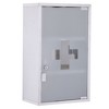 HOMCOM 12" x 20" Medicine Cabinet with Lock, Storage Shelves, Locking Medical Cabinet for Safety, First Aid Bathroom Wall Cabinet, Silver - 4 of 4