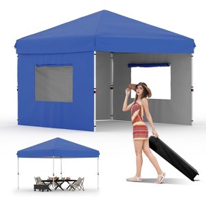 Pop Up Canopy Tent, Heavy Duty Outdoor Canopy W/ Removable Sidewall, Portable Tent Gazebo, Instant Tent Shelter for Parties, Events, & Vendors - 1 of 4