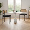 GlasFlength Dining Sets Set of 2, Modern Dining Chairs with Natural Rattan Backrest, Accent Kitchen Chairs with Metal Legs, Black, 20.5"*20.5"*29.9 - 4 of 4