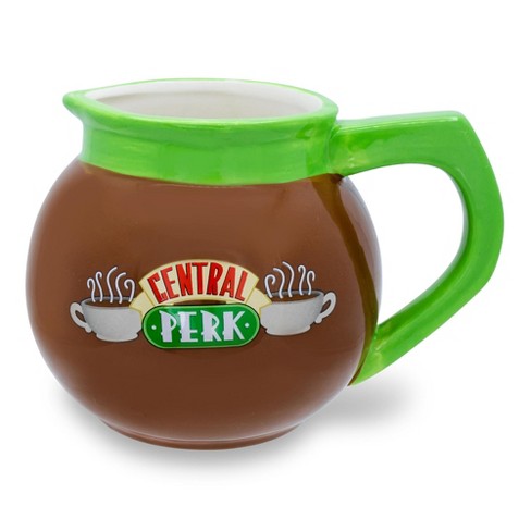 Silver Buffalo Friends Central Perk - Taza de cerámica con borde ancho, 16  onzas