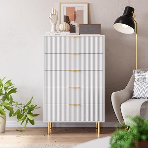 White 5 Drawer Dresser for Bedroom - 1 of 4