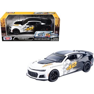2017 Chevrolet Camaro ZL1 #42 Black and White "GT Racing" Series 1/24 Die Cast Car Model by Motormax - 1 of 3