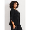 Avenue Women's Plus Size Keyhole Hardware Top - 4 of 4