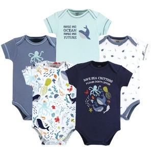 Touched by Nature Organic Cotton Bodysuits, Sea Critters - 1 of 4