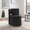 CAVINAS Swivel Accent Chair,Lounge Chair with Storage Function,Gold Metal Base,Velvet Upholstered Curved Chair for Living Room,Nursery,Bedroom - 3 of 4
