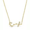 SHINE by Sterling Forever Delicate CZ Constellation Pendant Necklace Gold Scorpio - 3 of 4