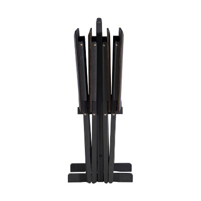 Marlowe Classic Gray Washed Oak Veneer Tray Table Set