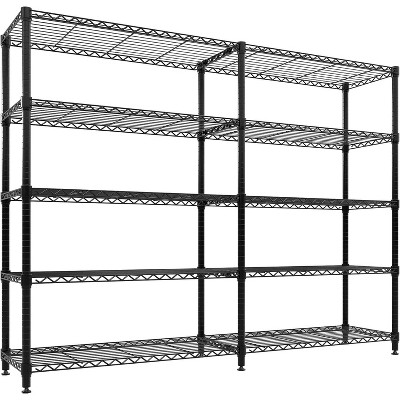 1325 LBS Metal Storage Shelves, 59" Wide Wire Shelf 5-Tiers Storage Shelving Unit Heavy Duty Shelves for Kitchen Office Pantry Garage