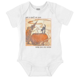 Vintage Halloween Witches Brew Baby Romper Boys or Girls Brisco Brands - 1 of 4