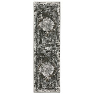 Oriental Weavers Gemini 090O2 Charcoal/ Grey Indoor Area Rug - 2'3" x 7'6" - 1 of 4