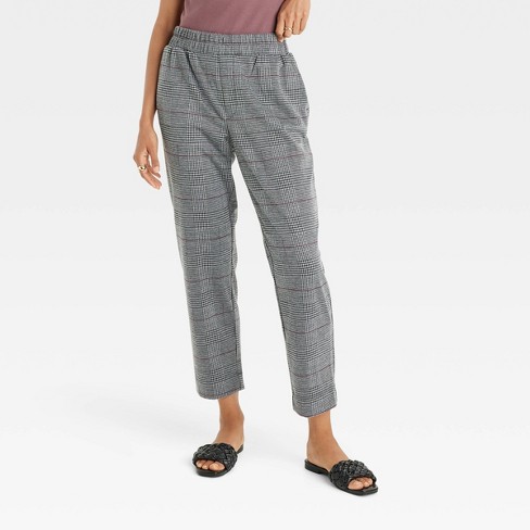 Women's High-Rise Slim Straight Fit Ankle Pull-On Pants - A New Day™ Heather Gray - image 1 of 3