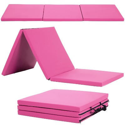 FDW Yoga Arts Mat Gymnastics Mat Wrestling Mat Tumbling Mat Gym Mat Folding Gymnastic Mat hick PU Leather Exercise Mat