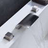 Sumerain Roman Tub Faucets Brushed Nickel,Waterfall Spout for High Flow Rate, with Rough-in Valve - 3 of 4