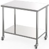 Multiple Sizes Stainless Steel Commercial Prep Table with Adjustable Undershelf, 2-Tier Metal Table for Kitchen, Restaurant, Home, Garage - 2 of 4