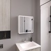 GlasFlength Decorative Wall Mirrors Medicine Cabinet Accent Mirror Wall Mounted Mirror Storage Cabinet for Bathroom Wall, White, 20"*6"*22" - 2 of 4