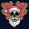Junior's Design By Humans Christmas with flowers Illustration By rukurustudio T-Shirt - 2 of 3