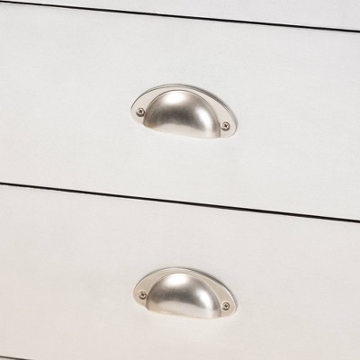 Serge Silver Metal Industrial 2-Drawer Accent Cabinet
