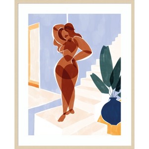 Amanti Art Terracotta Woman by Ivy Green Illustrations Wood Framed Wall Art Print - 1 of 4