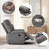 Lirago,Reclining Armchair with Footrest & Side Pocket - Gray Chenille Recliner for Living Room - 3 of 4