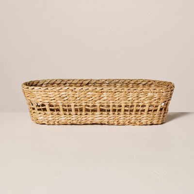 Sorbus Set of 3 Wicker Cube Baskets with Handles Neutral