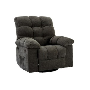 Oversized Manual Recliner Chair, Ergonomic Breathable Reclining Chair Padded Seat & 2 Side Pockets, Single Sofa for Living Room, Bedroom - 1 of 1