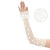INSPIRE CHIC Women's Long Polka Point Bowknot Lace Pleated Fingerness Arm Sleeves Gloves 1 Pair - 3 of 4