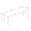 East West Furniture,Lynfield Dining Bench with Wood Seat in Cappuccino Finish - 3 of 3