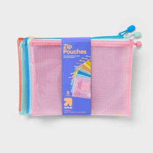 8 bolsas con cierre impermeables de colores de 7.5"x10" - up&up™
