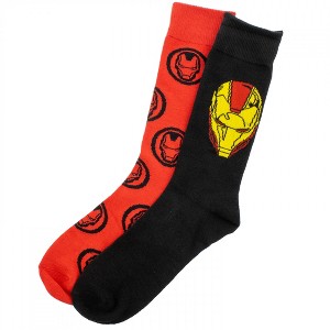 Mens Iron Man Icons Crew Socks 2-Pair Box Set - 1 of 4