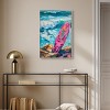 Art Remedy Pink Surfboard on the Beach Colorful Coastal Wall Art Framed - 2 of 4