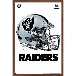 Trends International NFL Las Vegas Raiders - Drip Helmet 20 Framed Wall Poster Prints - 1 of 4