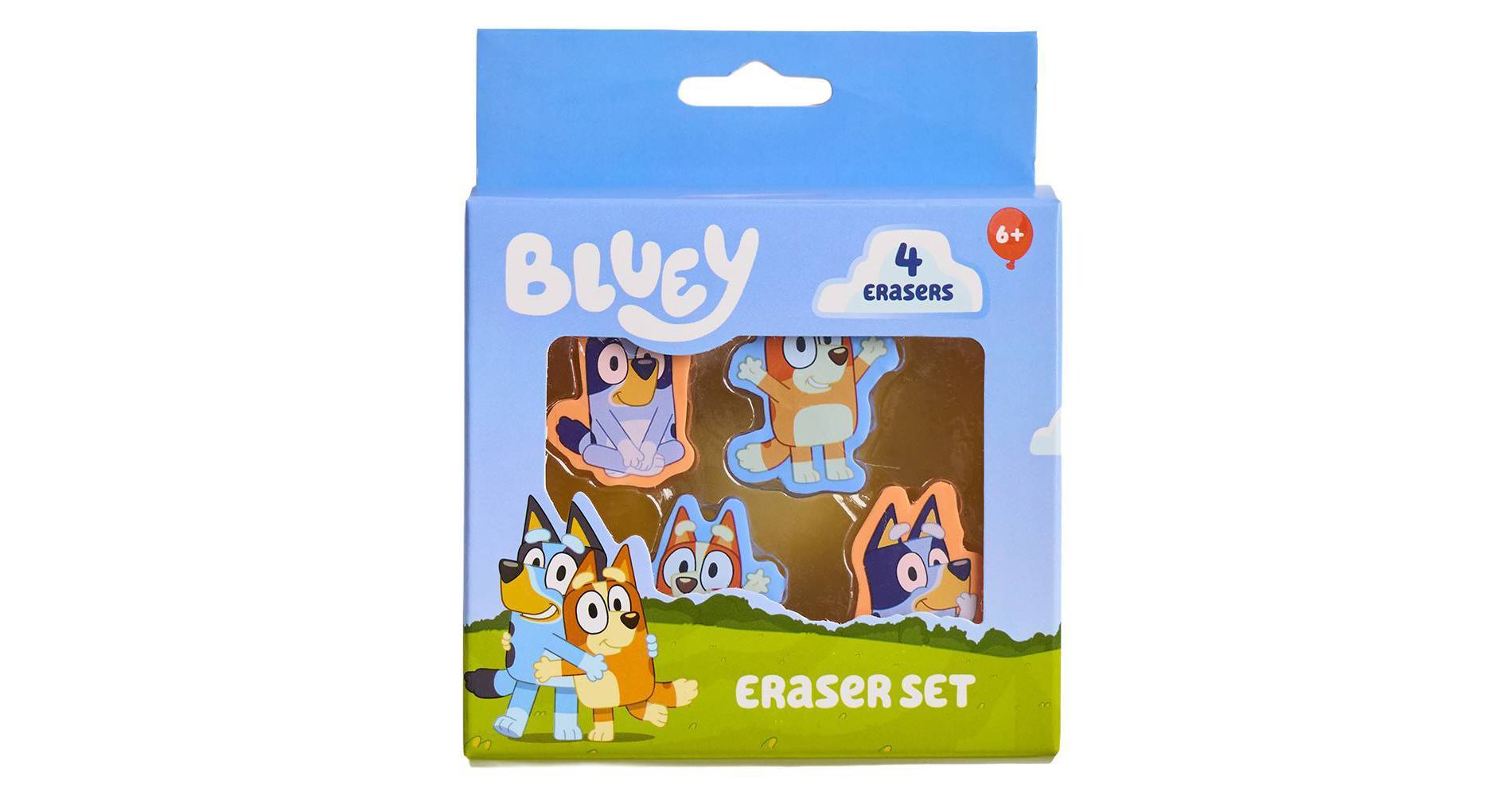 Bluey 4pk Shaped Novelty Erasers