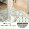 Modern Rainbow Striped Area Rug Washable Living Room Rugs Stain Resistant Non-Slip Backing Ultra-Thin Non Shedding,for Bedroom Playroom - 3 of 4