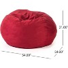 CAVINAS Round Microsuede Bean Bag Chair for Adults & Kids,Soft Bean Bag Ottoman,Accent Chairs for Living Room - 4 of 4