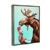 Stupell Industries Vintage Moose With Candlestick Telephone Ombre Background Floater Canvas Wall Art - 3 of 4
