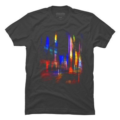 Men's Design By Humans city at night By hkartist T-Shirt
