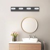 Iron 4 Light Over Mirror Lighting Black Fixture Wall Sconce Modern LED Contemporary 360 Degree Rotation Vanity Light for Mirror Restroom - 2 of 4
