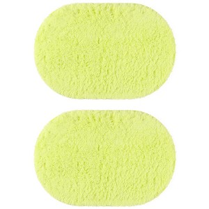 Unique Bargains 2 Pcs Absorbent Soft Thick Shag Bath Mats for Shower Bathtub Spa Floors - 1 of 4