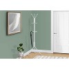 Monarch Specialties Coat Rack Hall Tree Free Standing Hanging Bar 6 Hooks Entryway 68InchH Bedroom Metal White Contemporary Modern - 2 of 4